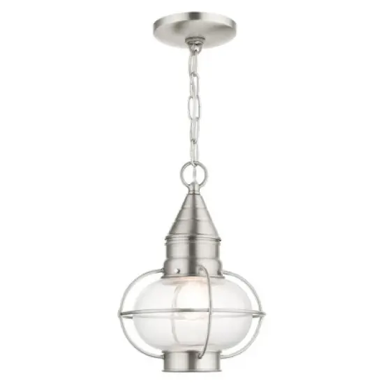 Livex Lighting Newburyport 1 - Light Pendant in  Brushed Nickel image {2}
