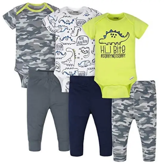 Onesies&reg; Brand Baby Boys' Bodysuits & Pants 6-Piece Set image {8}
