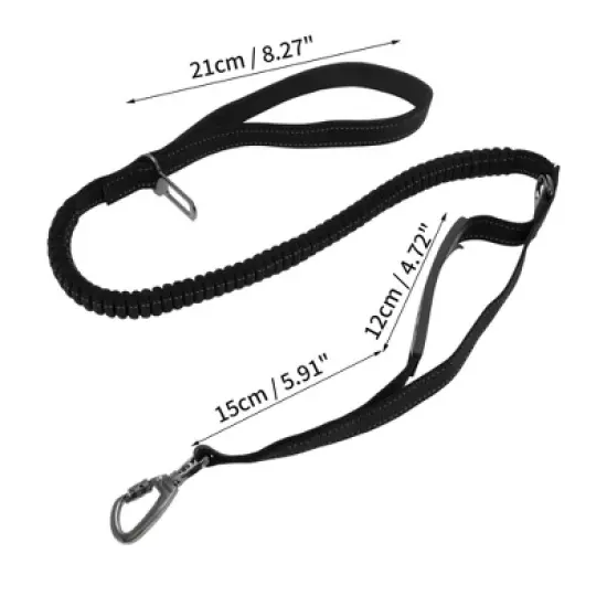 Unique Bargains Dog Car Seatbelt 45.28"-70.08" Shock Absorbing with 2 Padded Handle Metal Carabiner Clip for Medium Large Dogs image {5}