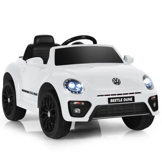Costway 12V Kids Ride On Car Licensed Volkswagen Beetle w/ Remote Control & Music image {9}
