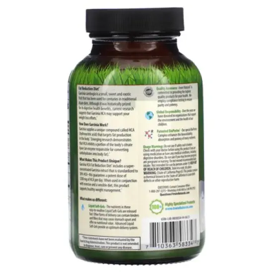Irwin Naturals Garcinia Hca Fat Reduction Diet Supplement, 90 Count image {2}