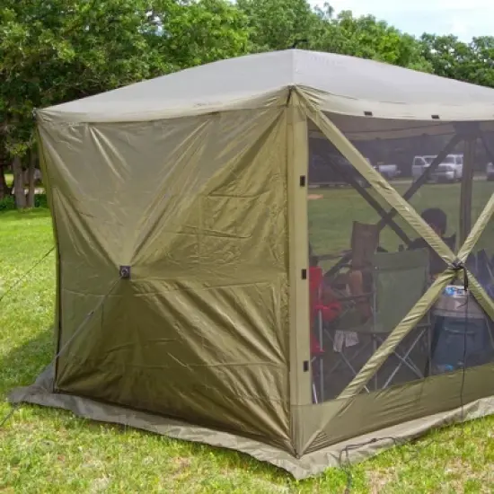 Clam Quick Set Screen Hub Green Tent Wind & Sun Panels, Accessory Only image {3}