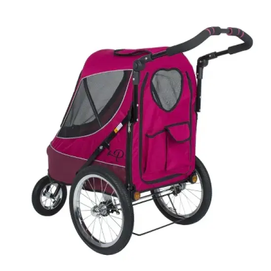 Petique All Terrain Cozy & Comfortable Pet Jogger Stroller with Tire Pump - Up to 77 LB image {4}