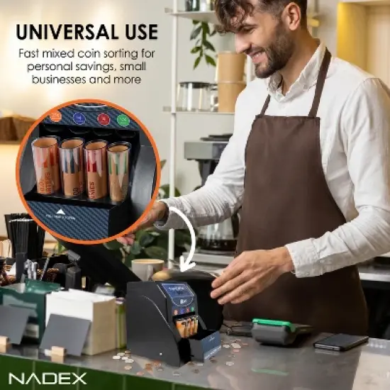 Nadex Coins&trade; Automatic Coin Sorter, S36 in Black image {3}