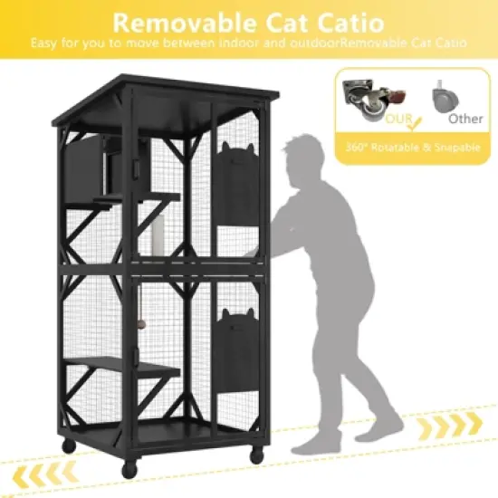 Catio Outdoor Cat Enclosure with Roof image {4}