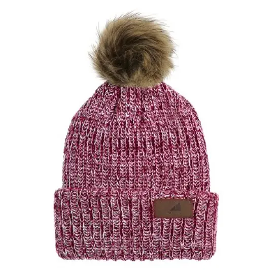 Arctic Gear Adult Acrylic Ribbed Cuff Winter Hat with Pom image {7}