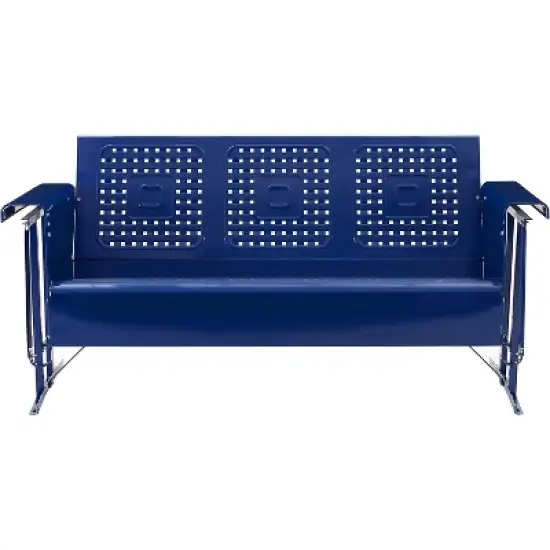 HomeStock Bates Outdoor Metal Sofa Glider image {2}