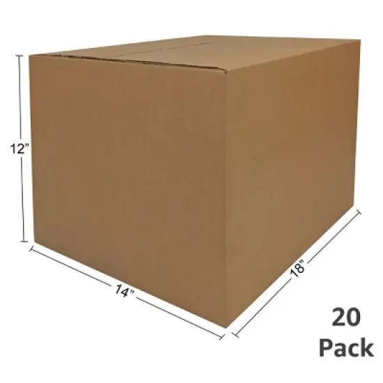 UBMOVE Medium Cardboard Moving Boxes (20 Pack) 18 x 14 x 12-Inch image {1}