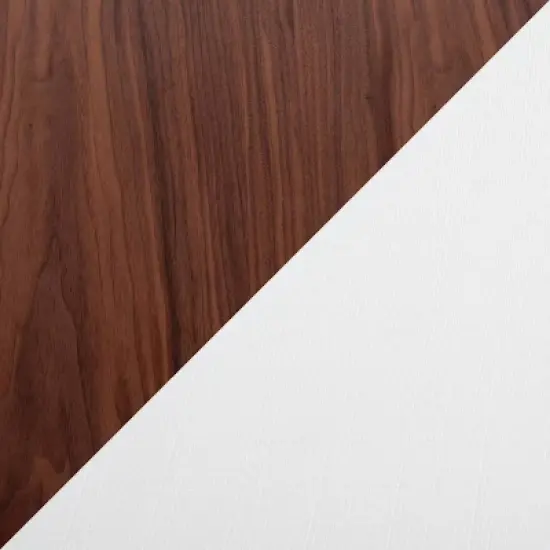 42" Folia Bench Polyester/Wood Walnut/Cream - LumiSource image {5}