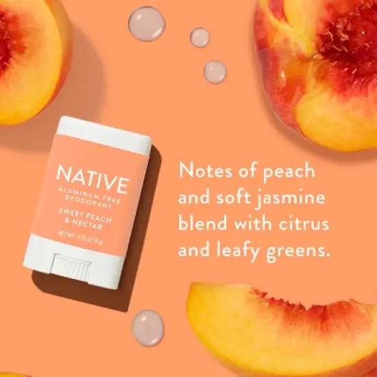 Native Aluminum-Free Deodorant - Sweet Peach & Nectar - Trial Size - 0.35oz image {2}
