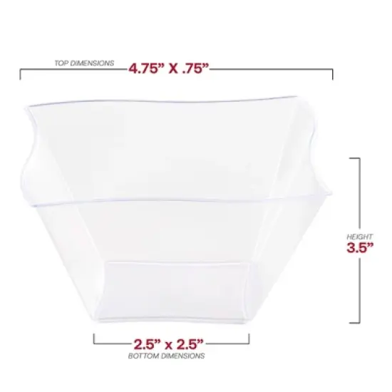 Smarty Had A Party 14 oz. Clear Wave Plastic Soup Bowls - 120 pcs image {2}