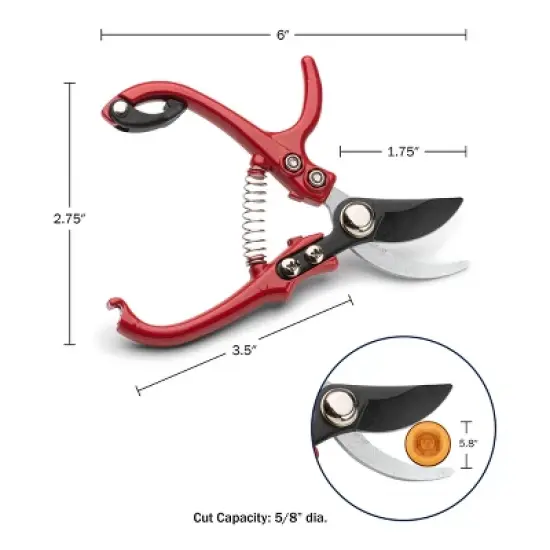 Kings County Tools 6&rdquo; Small Bypass Pruning Shears image {5}