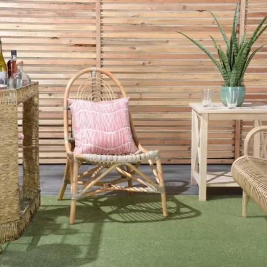 18"x18" Reversible Indoor/Outdoor Starfish and Wave Square Throw Pillow - Mina Victory image {6}