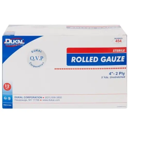 Dukal Rolled Gauze Fluff Bandage Roll image {1}