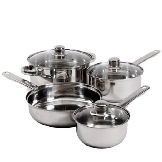 Gibson Home Landon 7-Piece Stainless Steel Cookware Set image {5}
