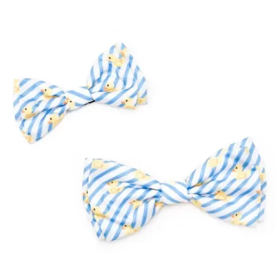The Worthy Dog Stripe Rubber Duck Bow Tie Accessory image {2}