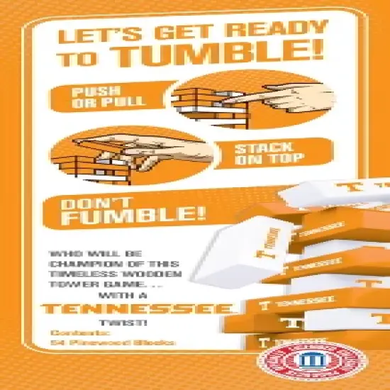 MasterPieces Real Wood Block Tumble Towers - NCAA Tennessee Volunteers image {3}