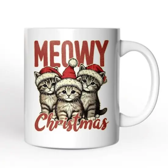 Cute Meowy Christmas Mug, Baby Cat Lover Gift (Non-Custom Only)| OrnamentallyYou image {3}