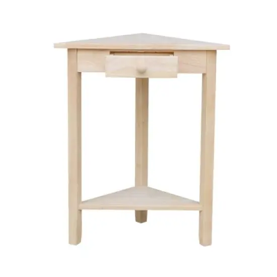 Corner End Table Unfinished - International Concepts image {3}
