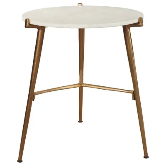 Chadton Side Table White/Gold Finish - Signature Design by Ashley image {2}