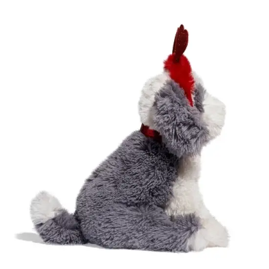 FAO Schwarz 12" Sparklers Toy Plush Sheep Dog with Removable Red Heart Boppers image {3}