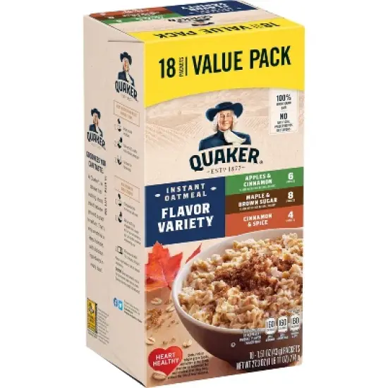 Quaker Flavor Variety Instant Oatmeal - 18ct / 27.3oz image {8}