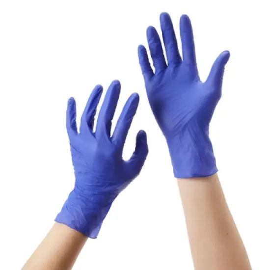 3.0 Confiderm McKesson Nitrile Exam Glove Blue Textured Fingertips image {2}