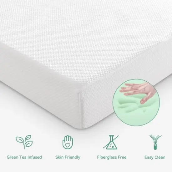 Vipbear RV Mattress 8 Inch/10 Inch Memory Foam Mattress, Cooling Green Tea/Gel Medium Firm Bed Mattress in a Box Pressure Relief Mattresses image {3}