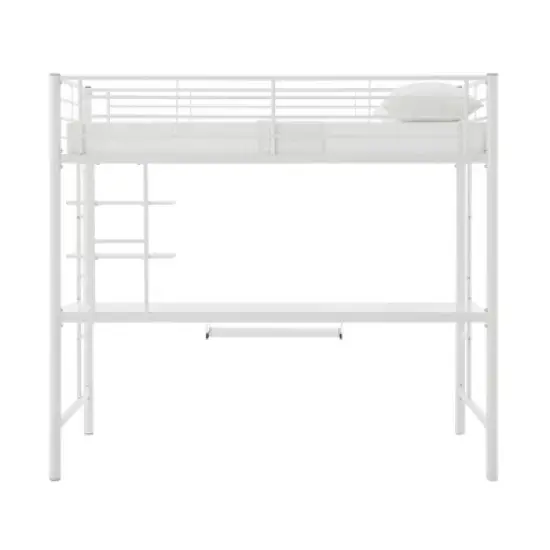 Full Analise Metal Loft Bed with Wood Desk - Saracina Home image {5}
