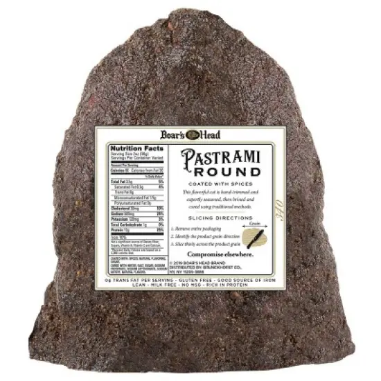 Boar's Head Pastrami Round Beef - 4lbs - price per lb image {2}