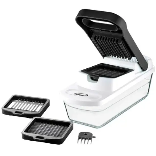 Brentwood Pro Food Chopper and Vegetable Dicer with 6.3 Cup Storage Container in Black image {6}