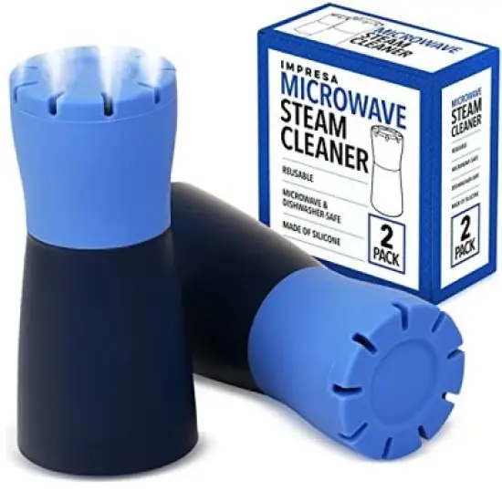 Impresa [2 Pack] Blue Microwave Steam Cleaner - Microwave Cleaner Steam Device - Just Add Vinegar and Water image {7}