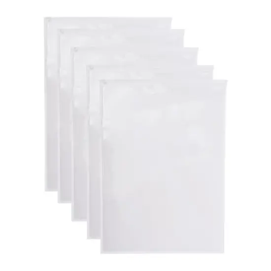 Unique Bargains Vertical Index Card Pockets 12.2"x8.74" Clear 5 Pcs image {6}