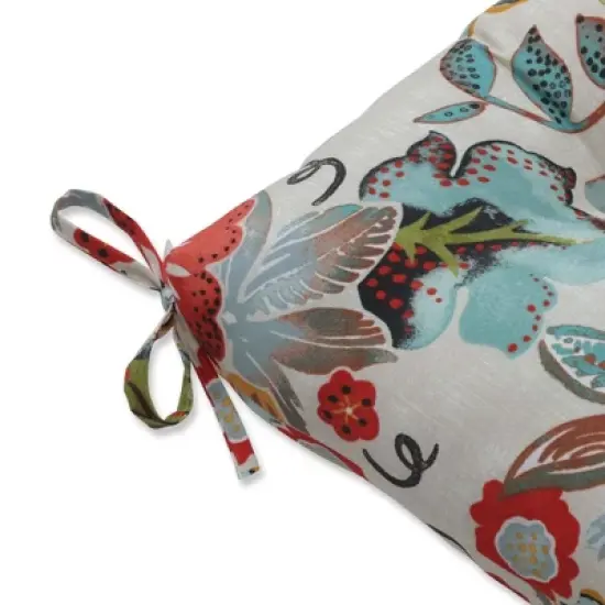 15.5"x16" Alatriste 2pc Reversible Indoor/Outdoor Seat Cushion Set Ivory - Pillow Perfect image {3}