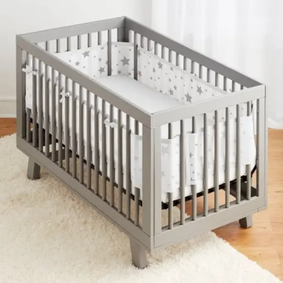 BreathableBaby Breathable Mesh Crib Liner - Classic Collection - Star Light image {1}