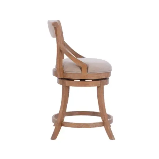 Big and Tall Gerald Counter Height Barstool Brown - Powell Company image {2}