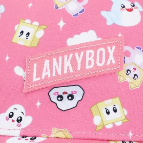 LankyBox Characters All-Over Print Youth Pink 5 Panel Curved Brim Hat image {2}