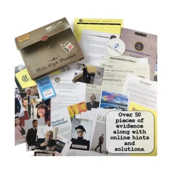 University Games Murder Mystery Party Case Files: Mile-High Murder Board Game image {8}