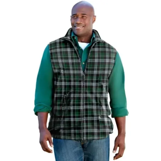 KingSize Men's Big & Tall Explorer Plush Fleece Zip Vest image {5}