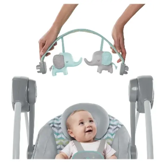 Ingenuity Comfort 2 Go Compact Portable Baby Swing with Music image {10}