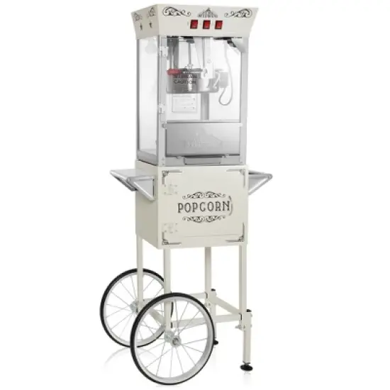 Olde Midway Movie Theater-Style Popcorn Machine Popper with Cart and 10 oz Kettle image {9}