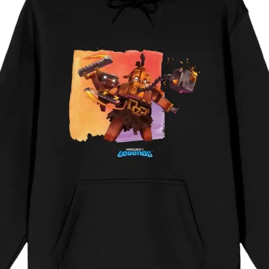 Minecraft Legends Portal Guard Long Sleeve Black Adult Hooded Sweatshirt image {1}