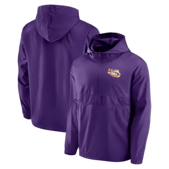 NCAA LSU Tigers Men's Gray Windbreaker Jacket image {2}