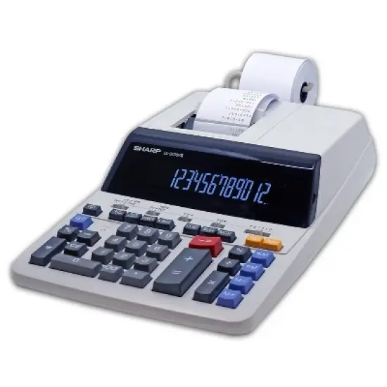 Sharp EL2630PIII Two-Color Printing Calculator Black/Red Print 4.8 Lines/Sec image {4}