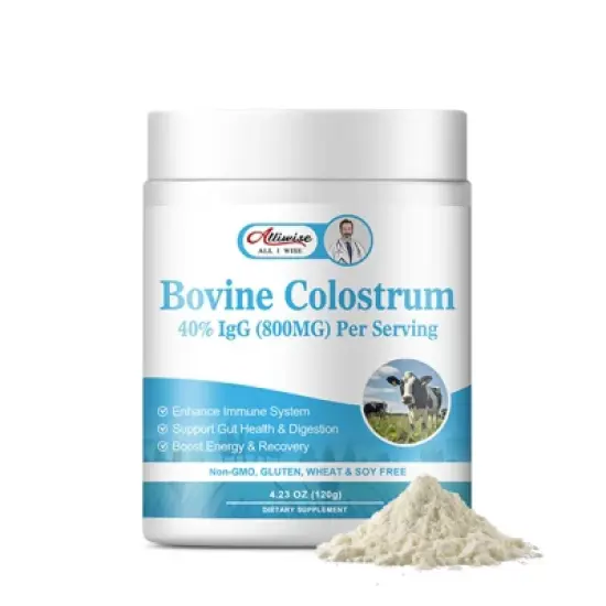 Alliwise Bovine Colostrum Supplement,Pure 40% IgG Colostrum Powder for Gut, Bone, Exercise, Immune, Non-GMO, 4.23 Oz image {7}