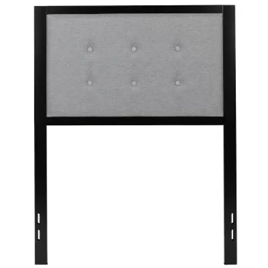 Merrick Lane Headboard Upholstered Button Tufted Headboard With Metal Frame and Adjustable Rail Slots image {10}