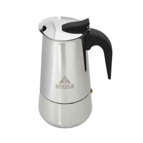IMUSA 6 Cup Stainless Steel Stovetop Coffeemaker: Polished Silver Espresso Maker, Greca Coffee, Manual, Hand Wash image {8}