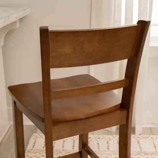 Linon Torino Villa Counter Height Barstool Walnut image {4}