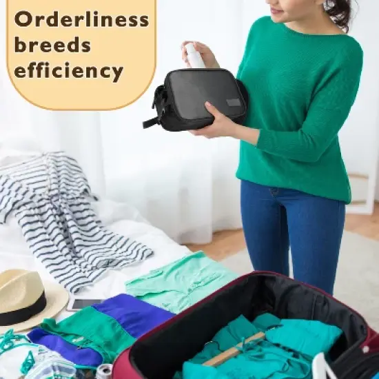 Tirrinia Travel Toiletry Bag for Men, Waterproof Leak-Proof Toiletries Organizer Dopp Kit Pouch for Gym, Daily Use & Essentials Storage image {7}