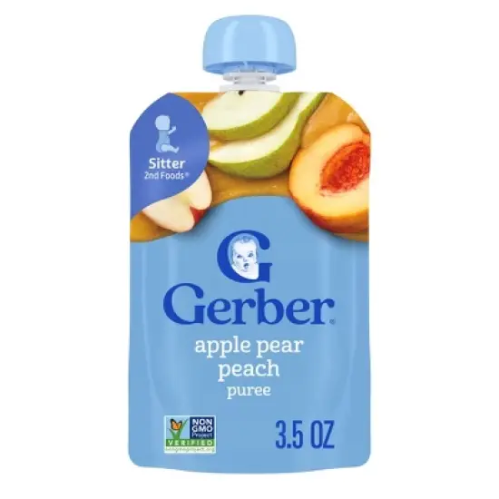 Gerber Baby Food Pouch - Apple Pear Peach - 3.5oz image {7}
